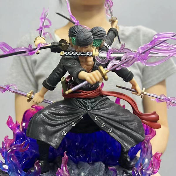 One Piece Anime Figur 39cm Roronoa Zoro Ashura Action Figur T