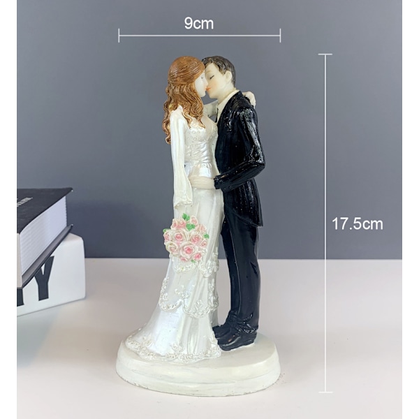 Bryllup Brudgom Harpiks Ornament Statue Kake Topper Bryllupsdekorasjon Sta style 1