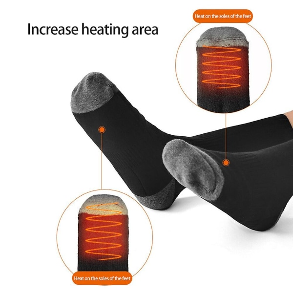 Opvarmede sokker fjernbetjening elektriske opvarmningssokker 3 varmeindstillinger genopladelige termiske vinterfodvarmere til mænd og kvinder