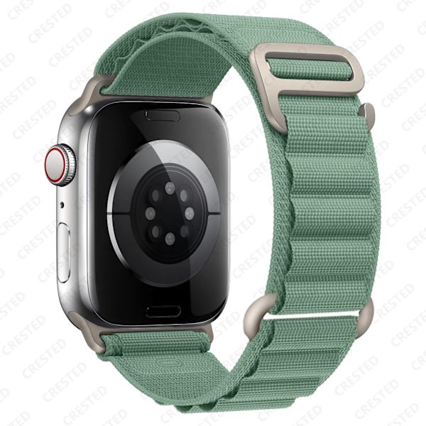 Alpin loop för Apple Watch band 49mm 44mm 40mm 45mm 41mm 42mm 38mm 49 44 45 mm armband iWatch series 7 6 3 se 8 Ultra 49 band Ljusgrön Light green 42 44 45-ultra 49mm