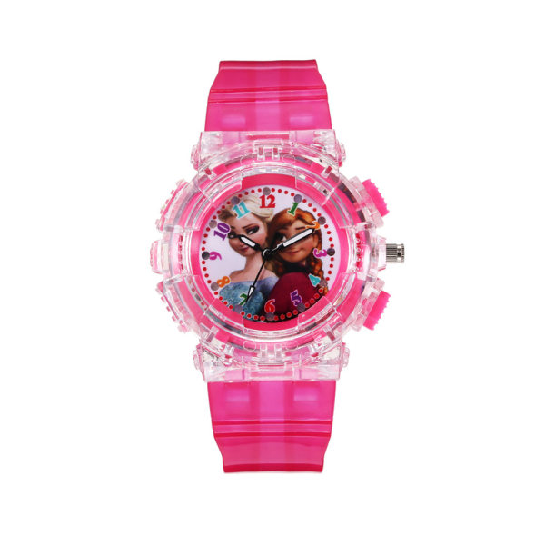 Frozen Elsa og Anna Girls' Time Teacher Watch Silikonrem D