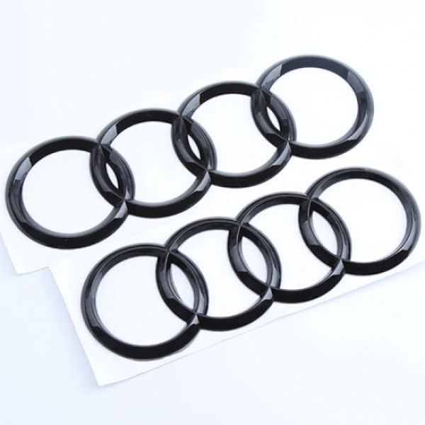 Audi lys svart front og bak emblem ringer A1 A3 A4 A5 273MM 1