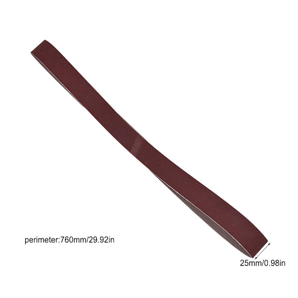 10-pak 760x25 mm Slibebånd - 30x1 tomme Slibebånd til Båndslibere, Kornstørrelser fra 240 til 1000 (600#) [qb]