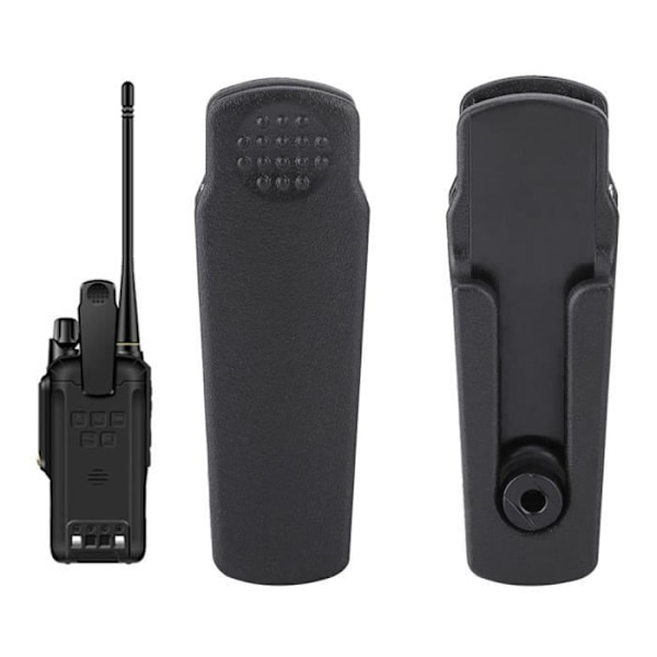 HURRISE Walkie Talkie -vyöpidike 10 kpl vedenpitävä musta Walkie Talkie -vyöpidike lisävarusteet BAOFENG UV-9R Plus -laitteelle