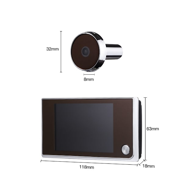HD 3,5 tums videodörrklocka Smart dörrklocka Trådlös