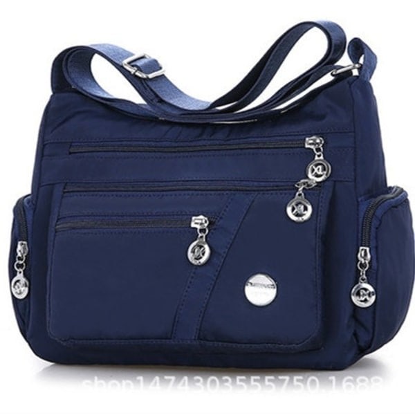 Vattentät nylon crossbody-handväska med en axelrem ArmyGreen