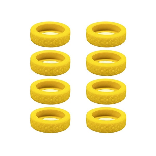 8 stk Kofferthjulbeskyttere Kofferthjulbeskyttere GUL Yellow