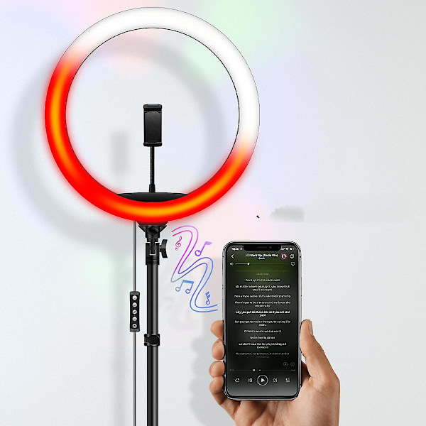 Ringlampe - Rgb Ring Fill Light Usb-drevet Fill Light til Selfie Live Broadcast