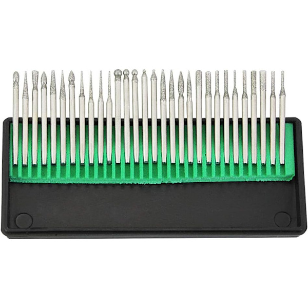 90 stk diamantbor 3 mm skaft 120 korn slibeskivebor
