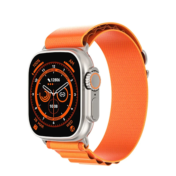 49mm til Apple Watch Ultra 8 Smartwatch Smart Ur Men Kvinder Serie NFC Bluetooth Opkald Trådløs Opladning Fitness Vandafvisende Ur orange NL