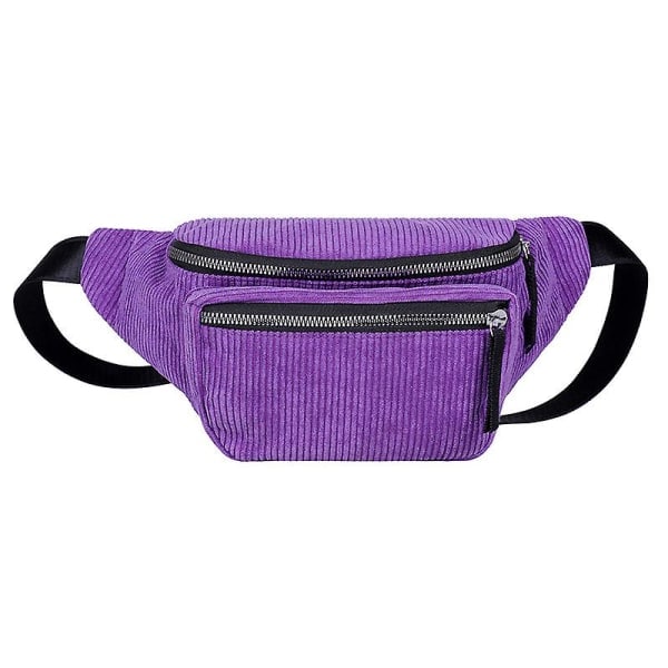 Manchester vyölaukku, muotisuunnittelijan vetoketjullinen rintalaukku, urheilu- ja matkustuslaukku, tyttöjen vyölaukut, muodikkaat puhelimen vyölaukut naisille, violetti Purple