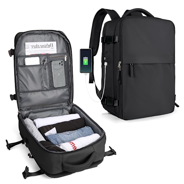 Kabinväska 45x30x16 Underseat Ryggsäck för Flygplan Handbagage Väska Underseat Carry On Ryggsäck Laptop Väska Kvinnor Reseryggsäck med Skofack