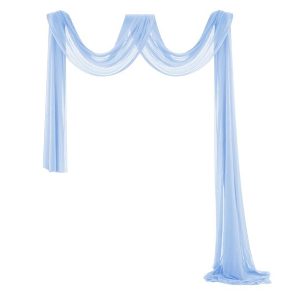 Stilfuld Vindue Sjal Valance Blød Lys Vindue Gardin Hjem Soveværelse Indretning DENIM BLÅ DENIM BLUE 1.5*5M