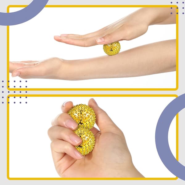 8 magnetiske massagekugler, 32 mm diameter (guld) magnetisk akup