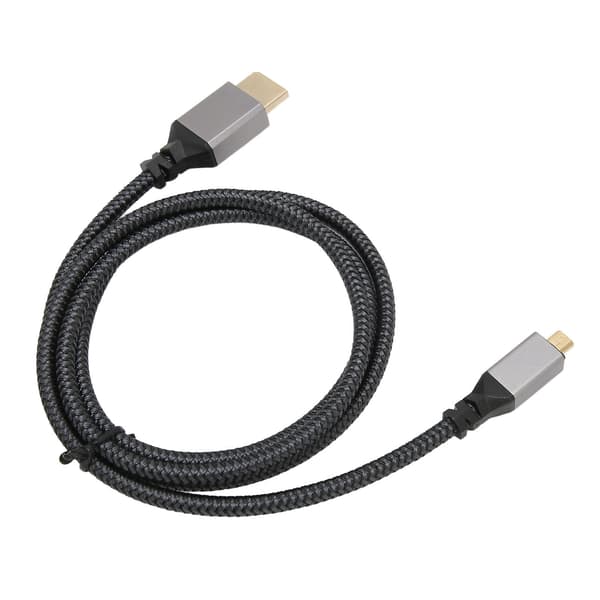 4K HD Multimedia Interface-kabel Hane till Hane 18Gbps Höghastighets 4K 60Hz HD Flätad Micro HD Multimedia Interface Adapterkabel 1 Meter [qb]