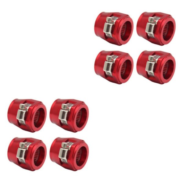 1/2/3/5 4-delad aluminium slangklämma - enkel att installera röd AN12.4pcs red AN12.4pcs 2PCS