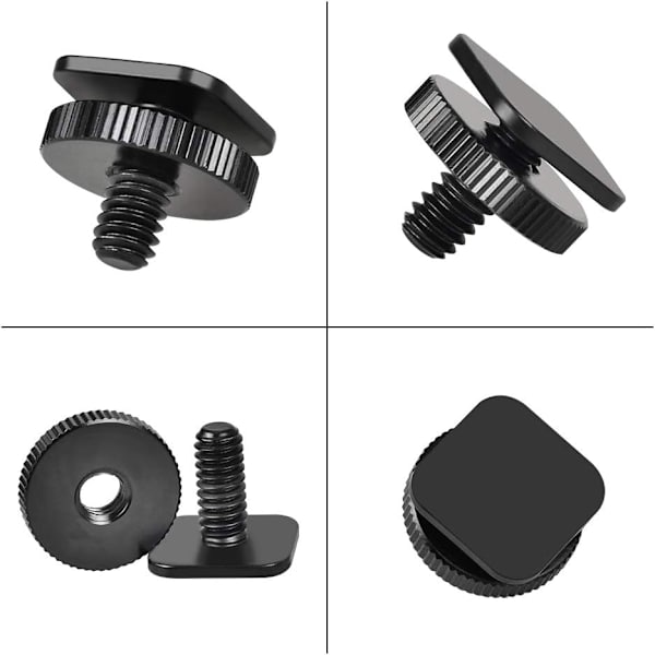 1/4 tums kameradapter skruv 4-pack blixtsko fäste för DSLR kamerautrustning