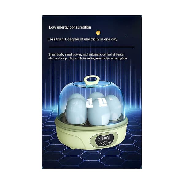 Egg Helautomatisk Inkubator Liten Husholdningsinkubator Dueinkubator EU-plugg