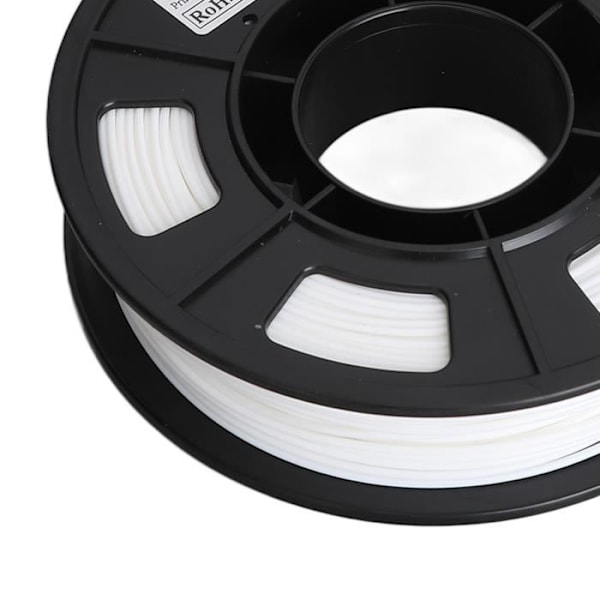 HURRISE PLA Filament Hvid 3D Printer Filament 1,75mm Glat og Stabil Ingen Tilstopning Høj Beregning Printer
