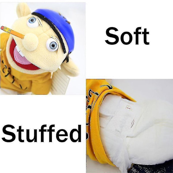 2023 Jeffy Handdocka Cartoon Plysch Leksak Fylld Docka Mjuk Figur Sov Kudde Pedagogisk Leksak Lekhus Barn Barn Baby Present[hsf][HK] 38 cm