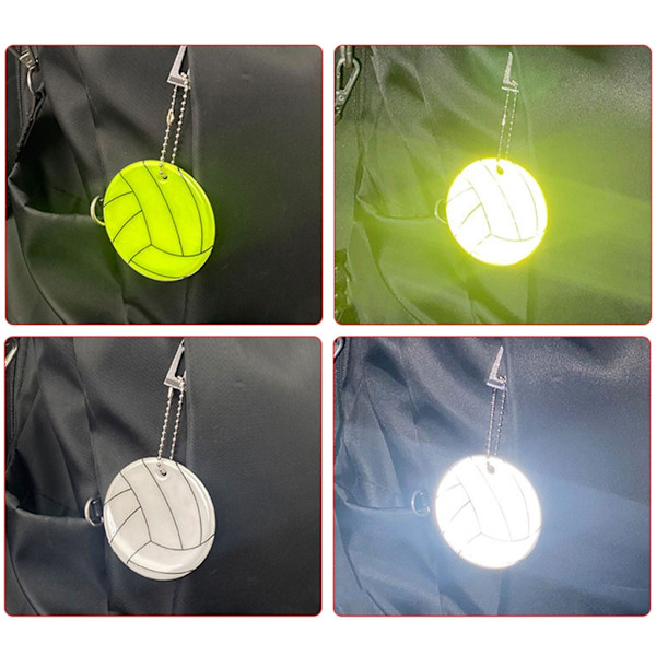 5 stk. Sikkerhedsrefleks Vedhæng Sikkerhedsrefleks Nøglering Nat Sikkerhed Refleks Vedhæng Børns Refleks Til Skoletaske Fluorescent Yellow 0.03