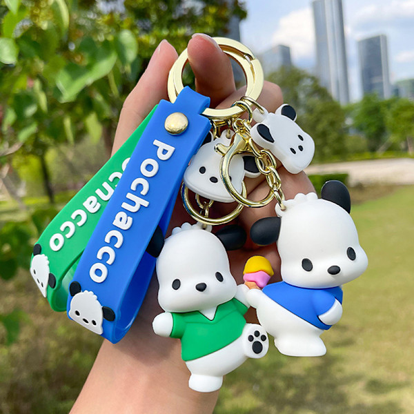 Kawaii Sanrio Avaimenperä ja Piirretty Pochacco Nuken Ripustus Auton Avaimelle - Varastossa Ed