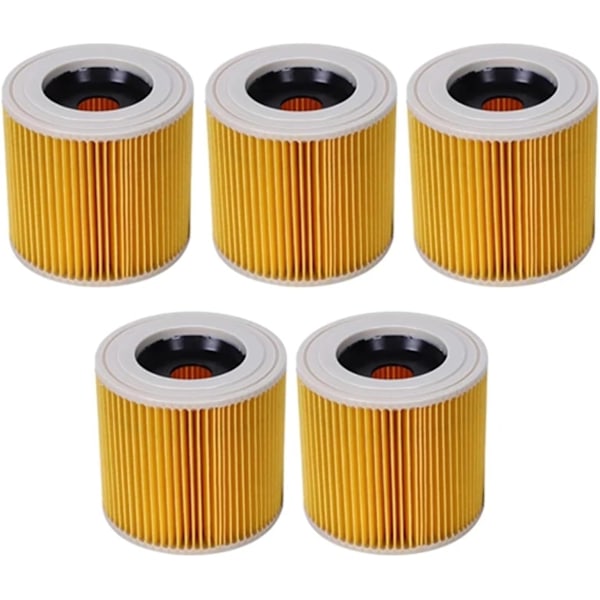 5-pak erstatningsfiltre til DEYIN til Kärcher støvsuger WD2250 WD3.200 MV2 MV3 WD3 A2004 A2204 HEPA filter 2 MV3 WD3