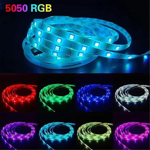 LED Strip RGB 5050 20m 65.6ft Ekstra Lang 44 Taster