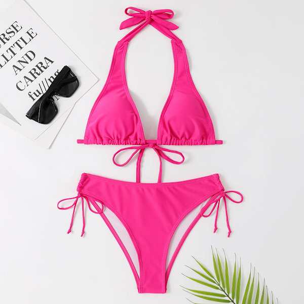 Svømmedragt Strappy Bikini - Strandtøj badetøj rose red rose red XL