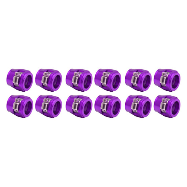 1/2/3/5 4-delad aluminium slangklämma - enkel att installera lila AN6.4pcs purple AN6.4pcs 3PCS