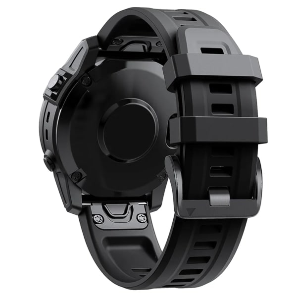 20MM Rem til håndled i silikone med hurtigspænde til Garmin Fenix ​​7S/6S/6S Pro/5S/5S Plus/Descent Mk2S ur (sort) Sort
