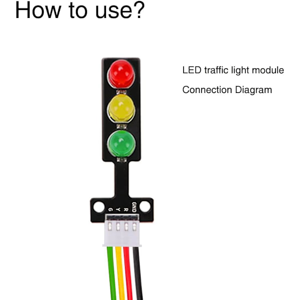 6 st Mini Trafikljus LED Display Modul, DC 5V 5mm RGB Trafiksignal Ljus Elektronisk Modul