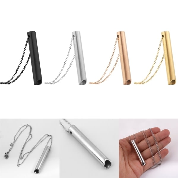 Ångestartiklar Ångest Halsband Andnings Halsband Skift Halsband för Ångest Stress Panikattacker Stålfärg