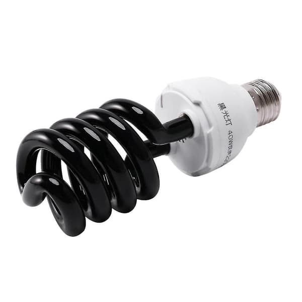 2x E27 40w UV Ultraviolet Fluorescerende Sortlys CFL Pære 220v Form: spiral Watt Volt-Excellence