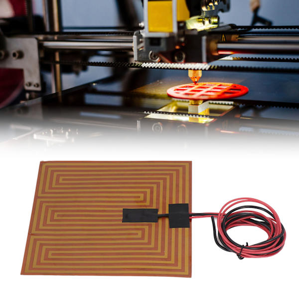 PI Varmeelement Film Fleksibel 150℃ 7,9 X 7,9 Tommer Selvklæbende Varmeplade Til 3D-printer DC12V 120W