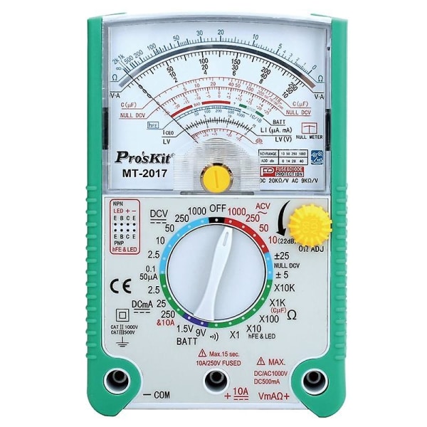 Proskit MT-2017 AC/DC LCD-skyddfunktion analog multimeter