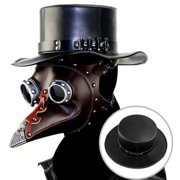 Black Friday Steampunk Halloween Pestedoktor Fuglenebb Maske Hodeplagg | Feriefest Utkledning**LE053 hatt LE053 hat