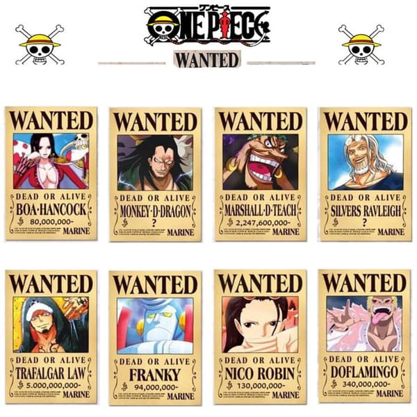 24 st Anime-affischer One Piece Type 2 (42 x29CM)