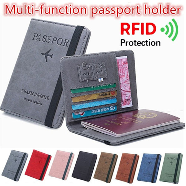 Passholder Passveske Kortholder GRÅ grey