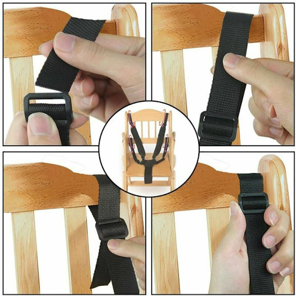 Baby /rem Justerbar 5-punkts sikkerhetsbelte for Baby Pram Pram Pram Pram Universal Brun