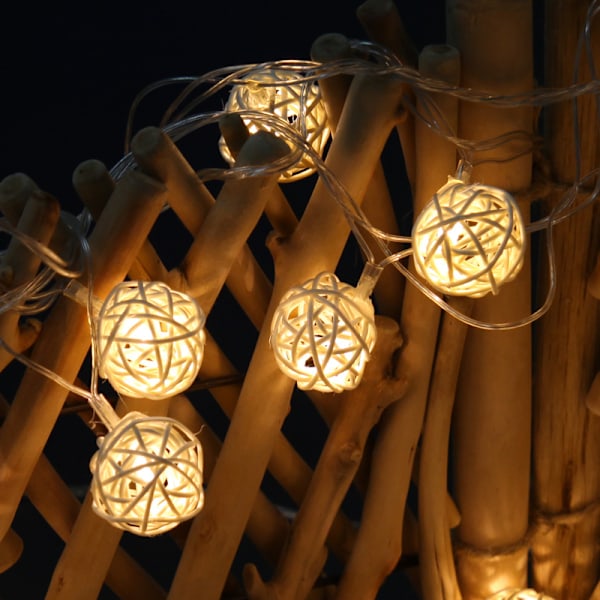 Batteridrivna 20 LED-ljusslingor, 20 boll Sepak Takraw Halloween (Färgglada)