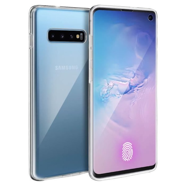 Kotelo Samsung Galaxy S10:lle 360° Suoja Kova + Läpinäkyvä silikoni etuosa