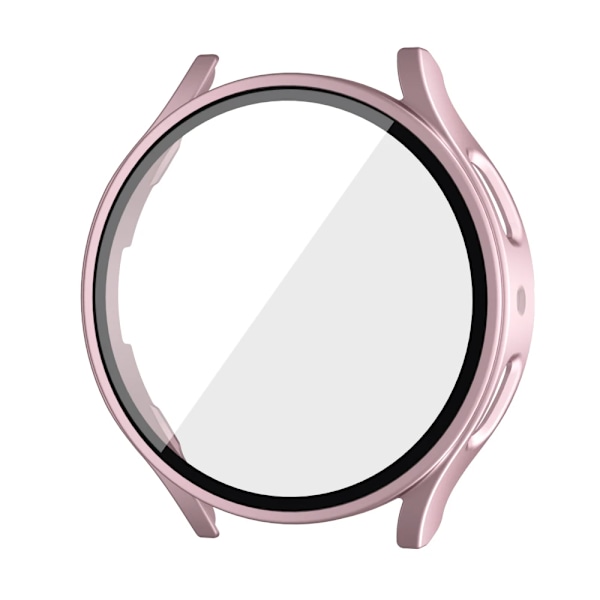 Härdat glas + PC-fodral för Samsung Galaxy Watch4 5 6 44mm 40mm Fullt skyddsfodral Galaxy Watch4 5 tillbehör Roséguld Rose Gold Galaxy Watch4 44mm