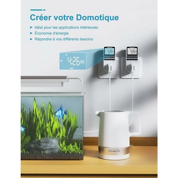 Digital programmerbar uttag Veckovis digital timer, LCD-display, energibesparande (1-pack)