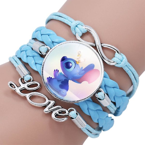 Anime figur leketøy Lilo & Stitch armbånd Kawaii print søt håndledd barn julefest gave One Piece 20001906-25mm