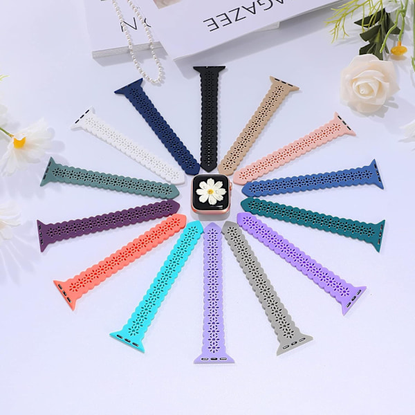 Silikonrem i blonde kompatibel med Apple Watch Band 38 mm 40 mm 42