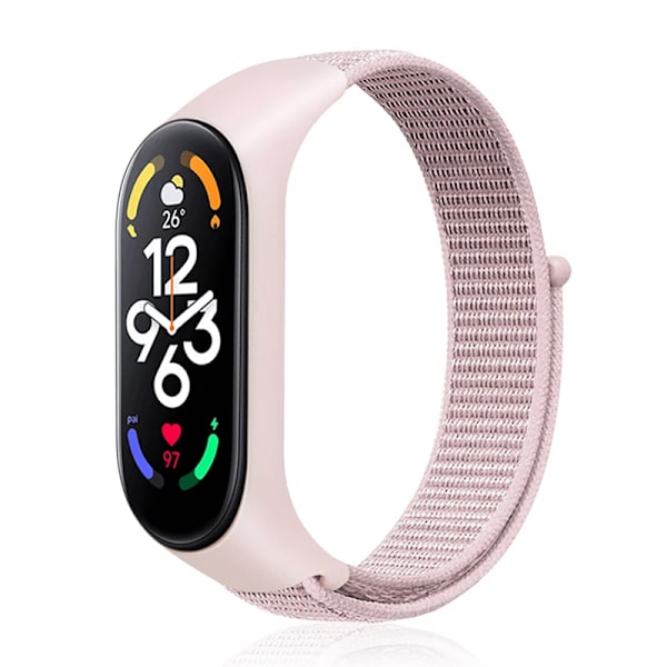Nylon Mi band 4 5 6 Rem for justering Soft Justerbar Armbånd Pulsera correa For Xiaomi Mi band 3 4 5 6 7 Armbånd Perlepulver 2 Pearl powder 27 Mi Band 3 4 5 6 7