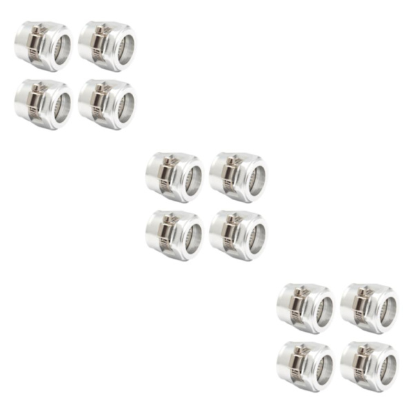 1/2/3/5 4-delad slangklämma i aluminium - enkel att installera silver AN6.4 st silver AN6.4pcs 3PCS