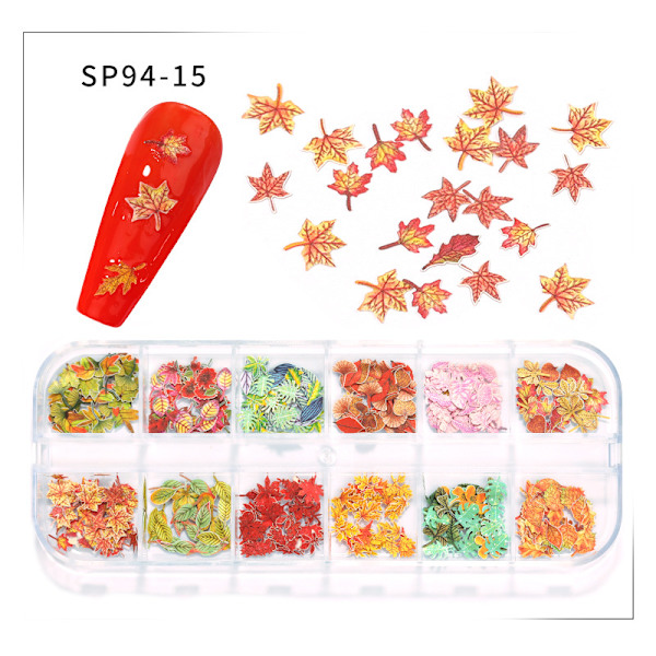 Halloween-paljetter for kvinner, negledekorasjon, Halloween-spiker style 4