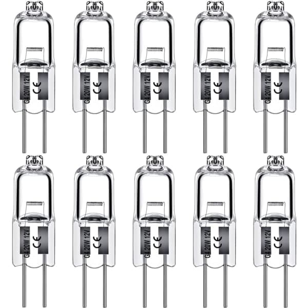 G4 Halogenlampor 20W 12V Varmvit - 10-pack 10st[BT] 10pcs 20W